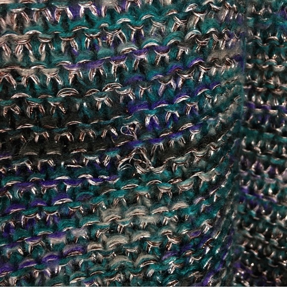 STEVE MADDEN Infinity Scarf Chunky Knit Metallic Sparkle Cozy Warm Multicolor - Picture 8 of 13